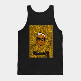 Pixelated Male Digital Collectible - Character with MaleMask, PixelEye Color, and DarkSkin on TeePublic Tank Top